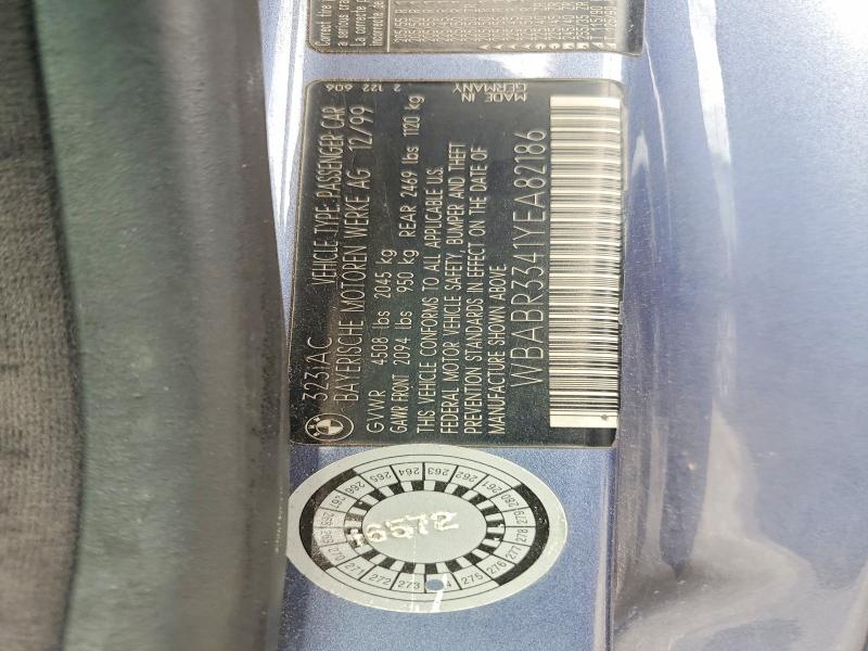 Продаж на аукціоні авто 2000 Bmw 323, vin: WBABR3341YEA82186, номер лоту: 56477426