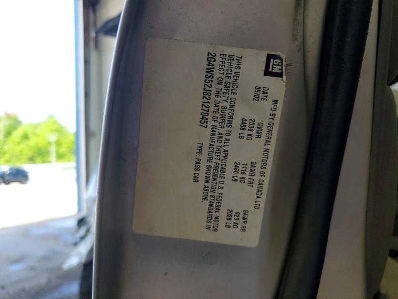 2002 Buick Century მანქანა იყიდება აუქციონზე, vin: 2G4WS52J821270457, აუქციონის ნომერი: 56611446