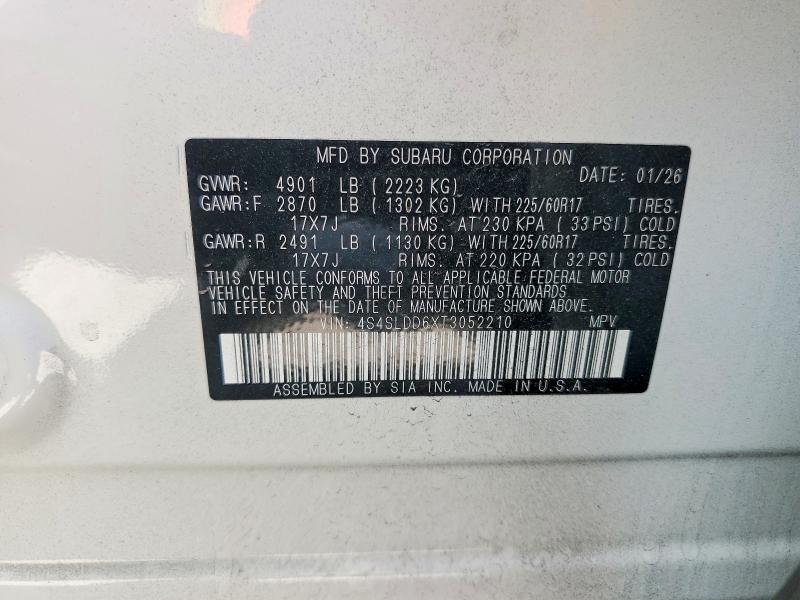 56827126 :رقم المزاد ، 4S4SLDD6XT3052210 vin ، 2026 Subaru Forester مزاد بيع