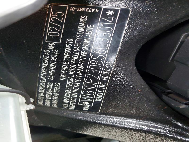61951936 :رقم المزاد ، WB10P2308S6L33014 vin ، 2025 Bmw S 1000 مزاد بيع