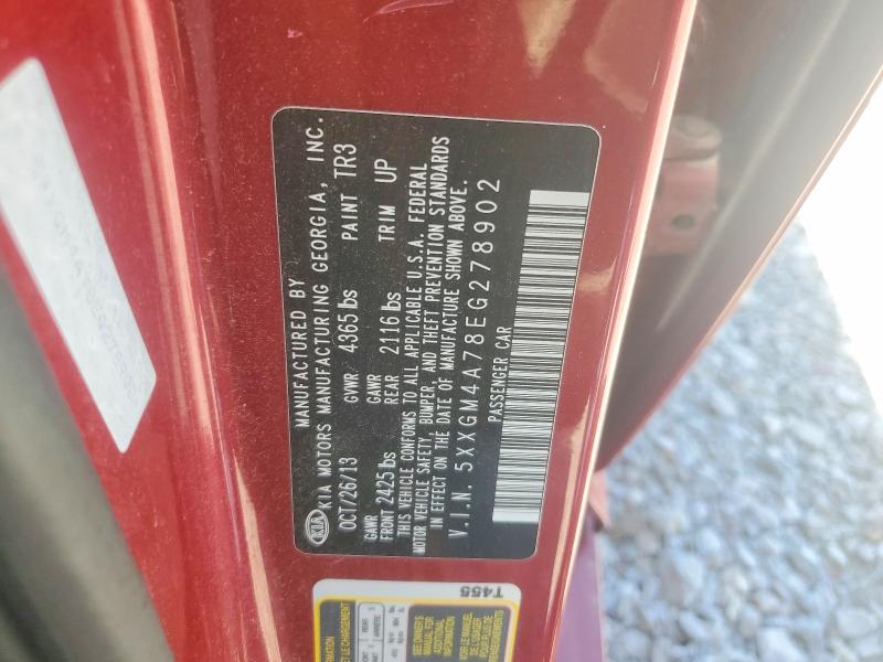 55573926 :رقم المزاد ، 5XXGM4A78EG278902 vin ، 2014 Kia Optima مزاد بيع