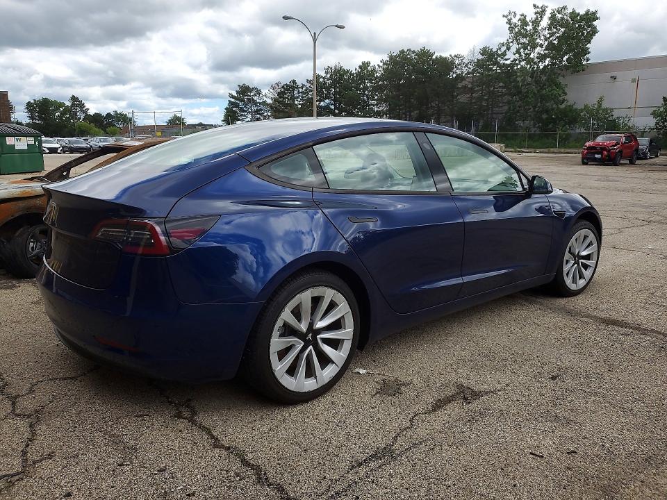 2022 Tesla Model 3 მანქანა იყიდება აუქციონზე, vin: 5YJ3E1EA0NF371576, აუქციონის ნომერი: 57933186
