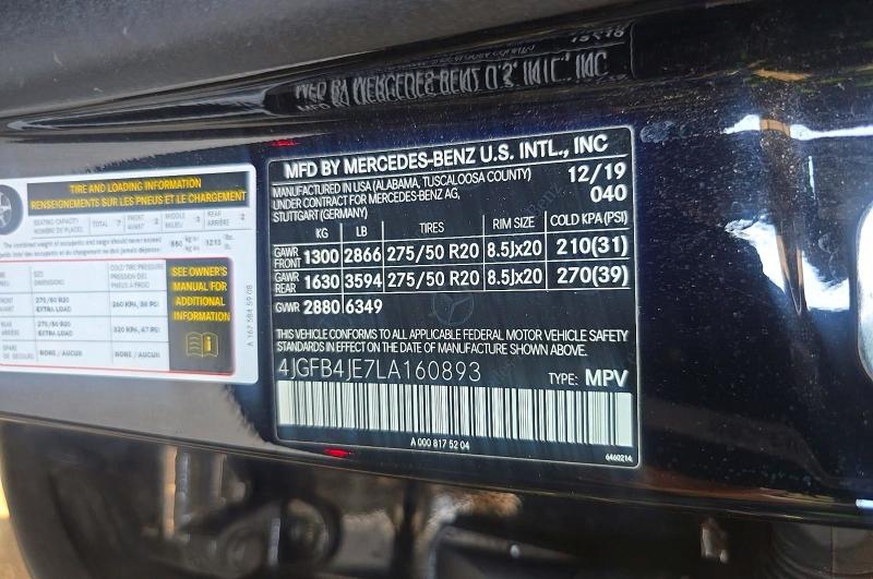 Продажа на аукционе авто 2020 Mercedes-benz Gle, vin: 4JGFB4JE7LA160893, номер лота: 57917956