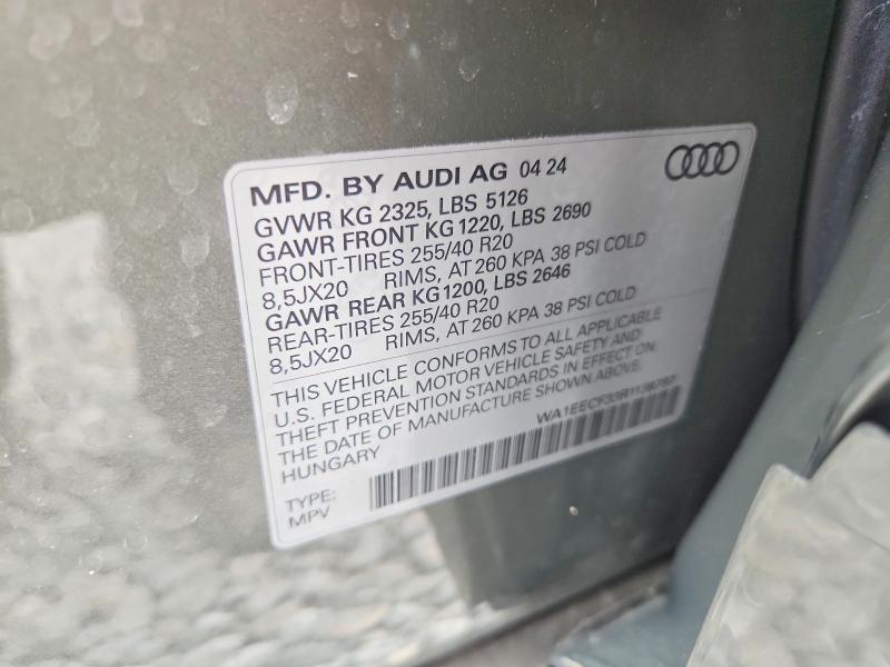 Продажа на аукционе авто 2024 Audi Q3, vin: WA1EECF33R1138787, номер лота: 56241976