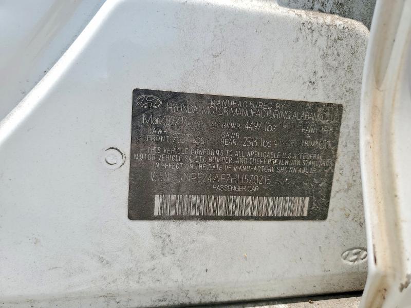 Продаж на аукціоні авто 2017 Hyundai Sonata, vin: 5NPE24AF7HH570215, номер лоту: 58954546