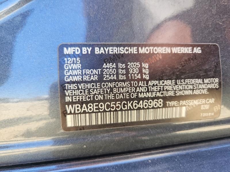 Aukcja sprzedaży 2016 Bmw 328, vin: WBA8E9C55GK646968, numer aukcji: 57272156