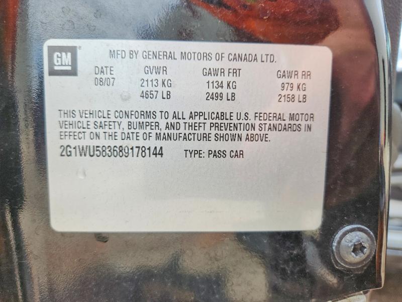 Aukcja sprzedaży 2008 Chevrolet Impala, vin: 2G1WU583689178144, numer aukcji: 56463216