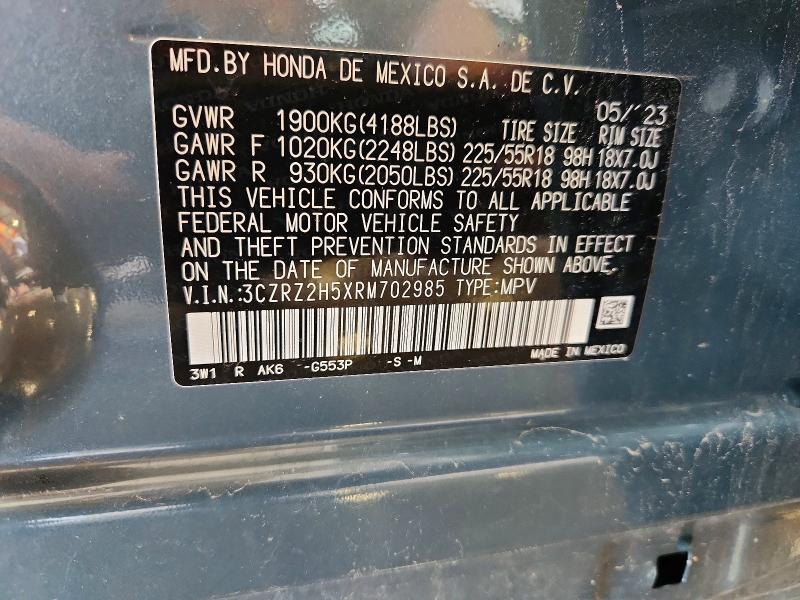 Продажа на аукционе авто 2024 Honda Hr-v, vin: 3CZRZ2H5XRM702985, номер лота: 55760116