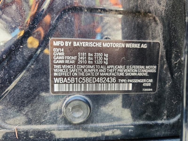 Aukcja sprzedaży 2014 Bmw 535, vin: WBA5B1C58ED482436, numer aukcji: 56700546