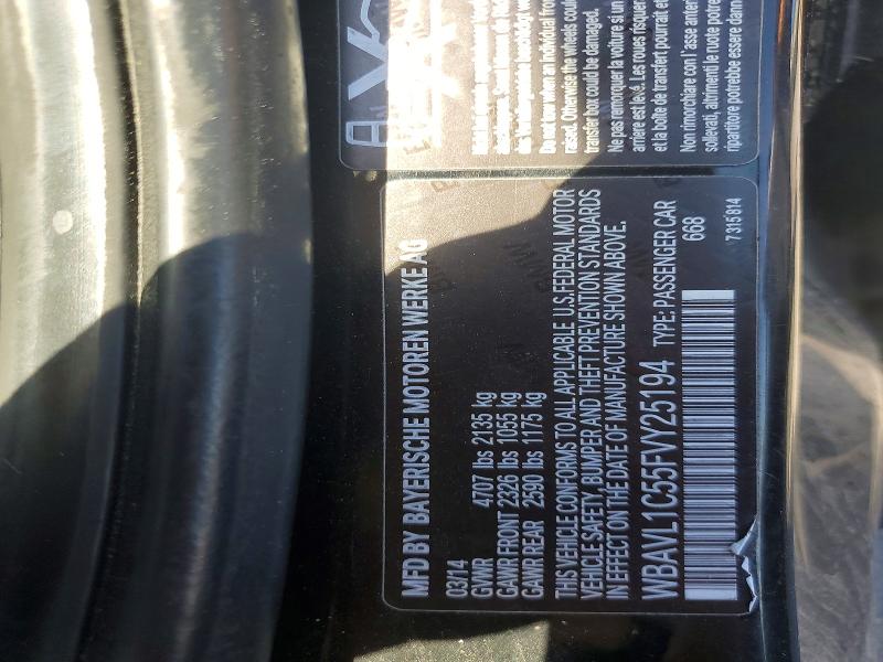 Продажа на аукционе авто 2015 Bmw X1, vin: WBAVL1C55FVY25194, номер лота: 55749776