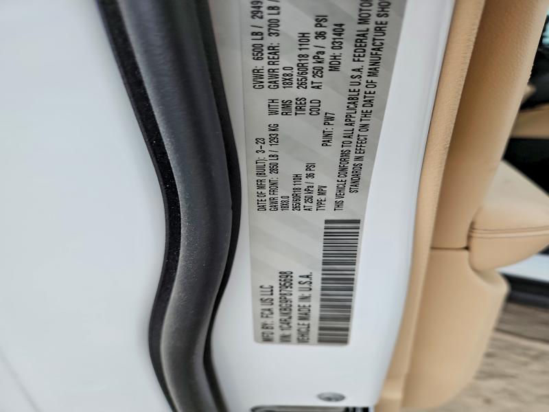Продажа на аукционе авто 2023 Jeep Grand Cherokee, vin: 1C4RJKBG9P8795698, номер лота: 55457906