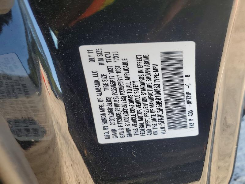 Aukcja sprzedaży 2011 Honda Odyssey, vin: 5FNRL5H69BB104883, numer aukcji: 56220536
