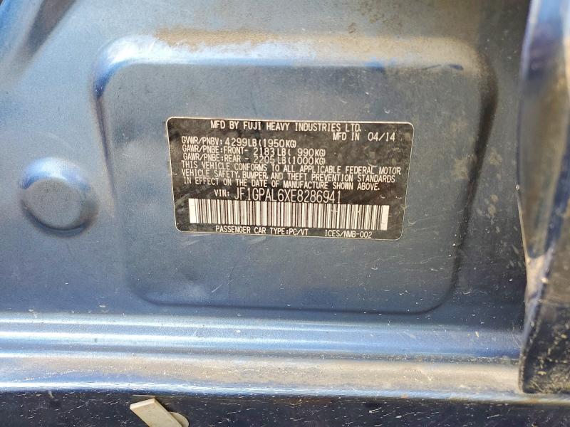 58948116 :رقم المزاد ، JF1GPAL6XE8286941 vin ، 2014 Subaru Impreza مزاد بيع