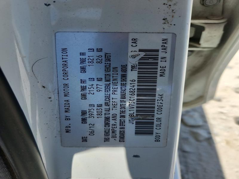 Aukcja sprzedaży 2012 Mazda 3, vin: JM1BL1V75C1682416, numer aukcji: 56482626