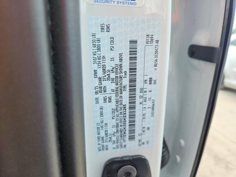 Продаж на аукціоні авто 2025 Ford F150, vin: 1FTEW2K55SKE93285, номер лоту: 56138716