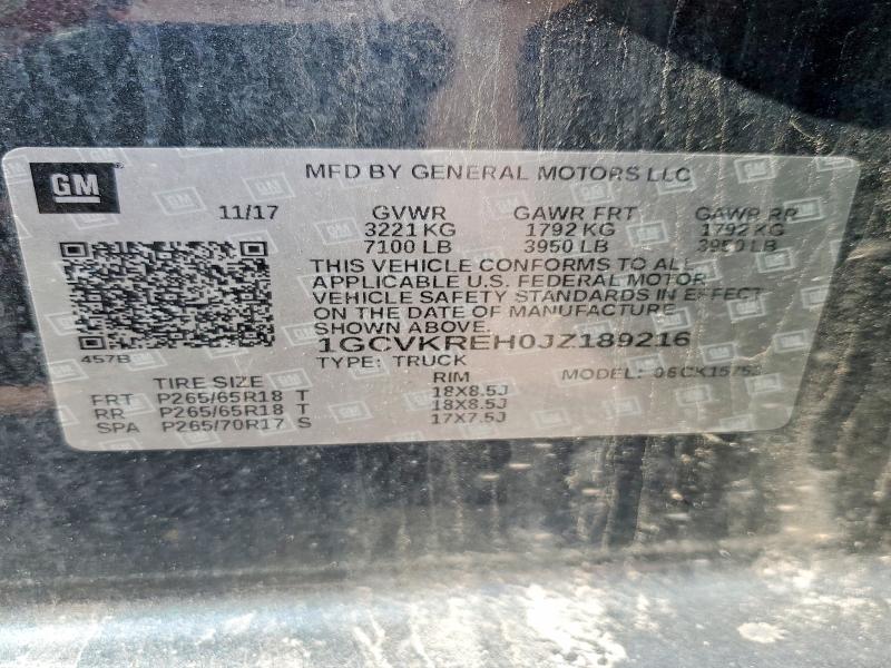 Aukcja sprzedaży 2018 Chevrolet Silverado, vin: 1GCVKREH0JZ189216, numer aukcji: 56061876