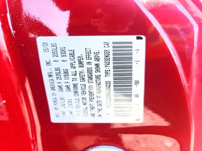 Продаж на аукціоні авто 2008 Honda Accord, vin: 1HGCS22898A014220, номер лоту: 58921846
