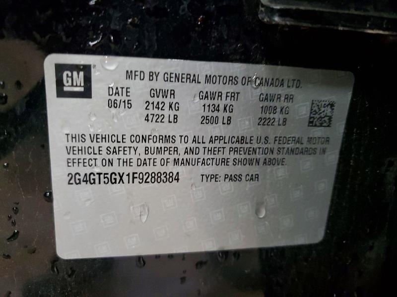 Продажа на аукционе авто 2015 Buick Regal, vin: 2G4GT5GX1F9288384, номер лота: 56997016