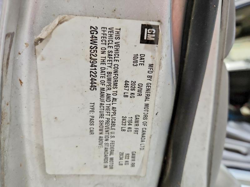 Продажа на аукционе авто 2004 Buick Century, vin: 2G4WS52J941224445, номер лота: 54173466