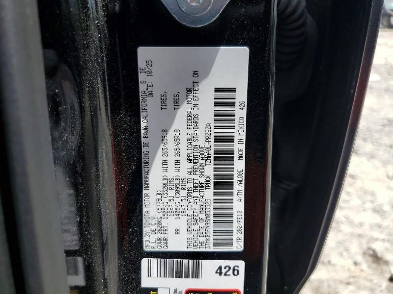 Aukcja sprzedaży 2025 Toyota Tacoma, vin: 3TMKB5FN9SM053525, numer aukcji: 54000396
