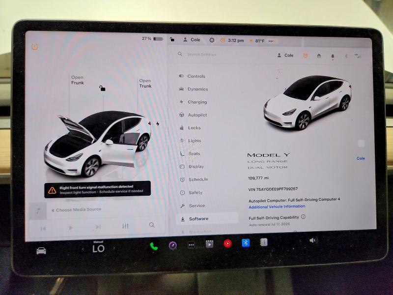 Продажа на аукционе авто 2023 Tesla Model Y, vin: 7SAYGDEE9PF799267, номер лота: 59325126