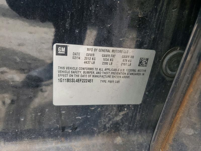 Продажа на аукционе авто 2014 Chevrolet Malibu, vin: 1G11B5SL4EF222461, номер лота: 54973736