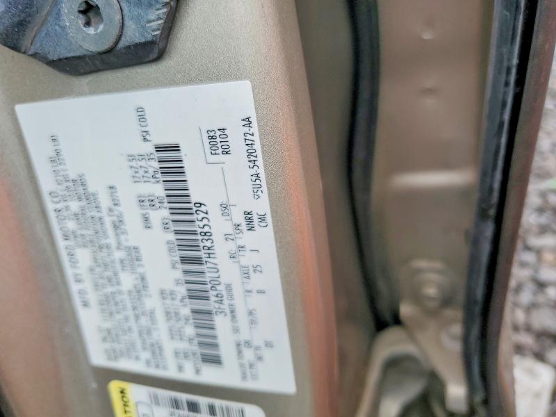 57334456 :رقم المزاد ، 3FA6P0LU7HR385529 vin ، 2017 Ford Fusion مزاد بيع