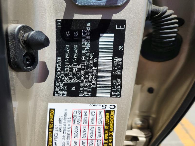 Продаж на аукціоні авто 2015 Lexus Gx, vin: JTJJM7FX2F5100115, номер лоту: 58657986
