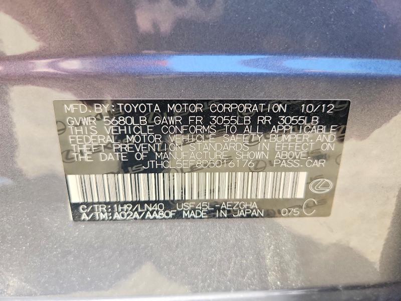 Aukcja sprzedaży 2013 Lexus Ls, vin: JTHCL5EF8D5016176, numer aukcji: 53846556