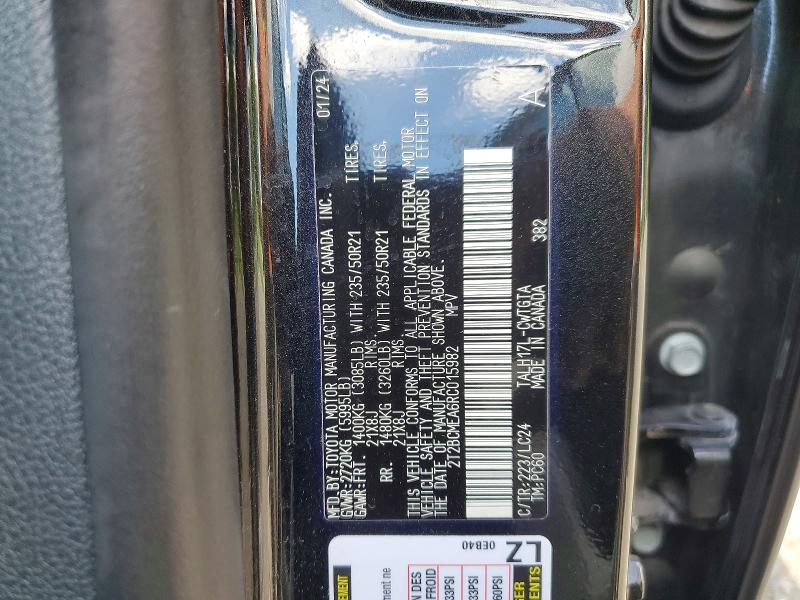 57738276 :رقم المزاد ، 2T2BCMEA6RC015982 vin ، 2024 Lexus Rx مزاد بيع