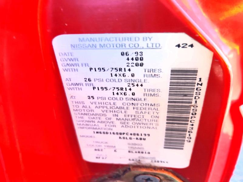 Aukcja sprzedaży 1993 Nissan Truck, vin: 1N6SD16S0PC436199, numer aukcji: 55402076