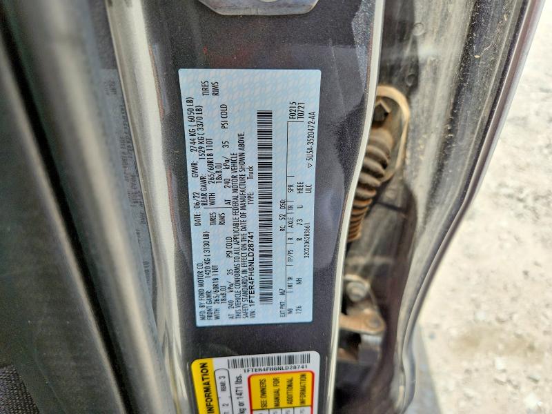 59164636 :رقم المزاد ، 1FTER4FH6NLD28741 vin ، 2022 Ford Ranger مزاد بيع