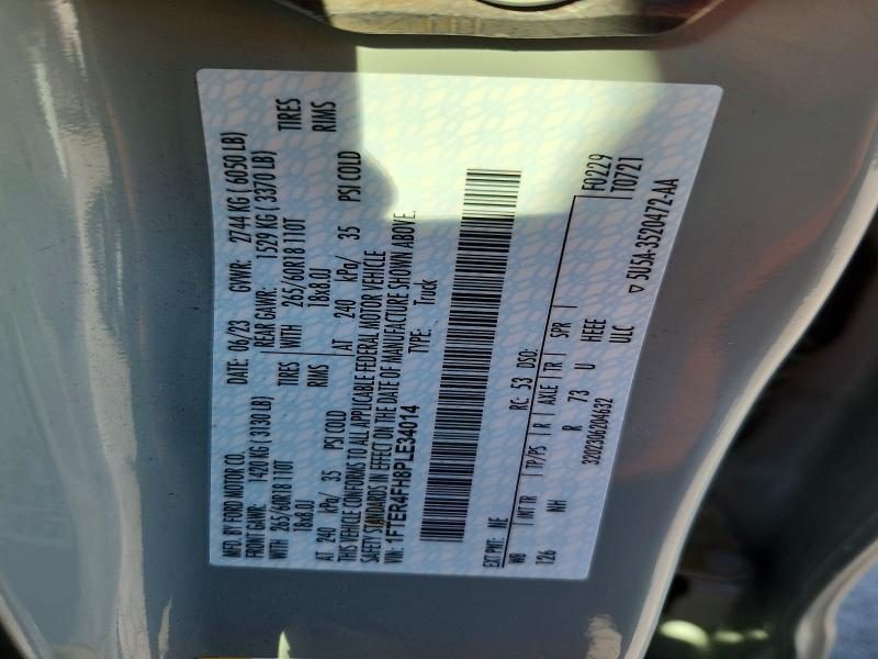 Продаж на аукціоні авто 2023 Ford Ranger, vin: 1FTER4FH8PLE34014, номер лоту: 57841396