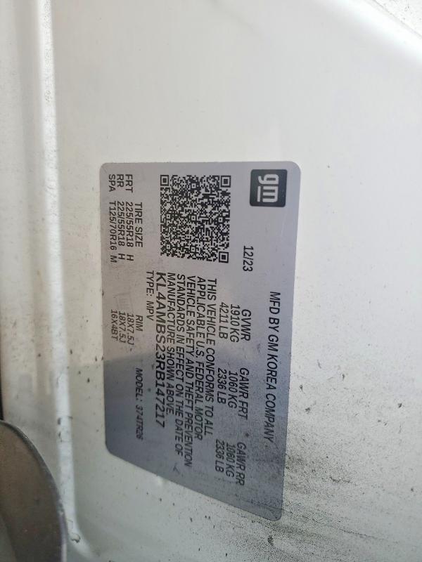 2024 Buick Encore Gx მანქანა იყიდება აუქციონზე, vin: KL4AMBS23RB147217, აუქციონის ნომერი: 57549366