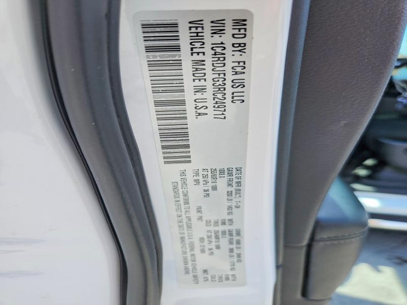 Продажа на аукционе авто 2024 Dodge Durango, vin: 1C4RDJFG3RC249717, номер лота: 58479616