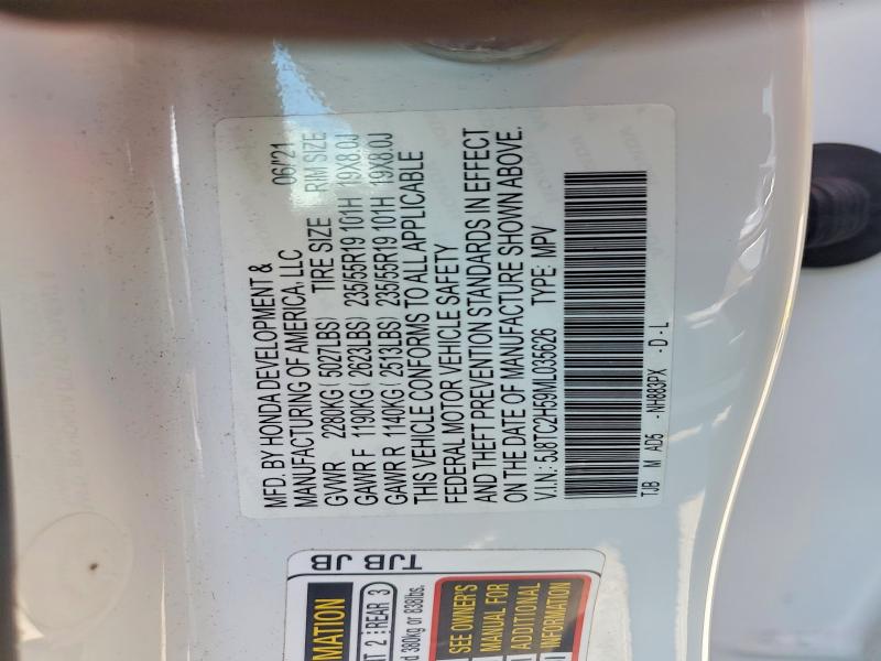 Aukcja sprzedaży 2021 Acura Rdx, vin: 5J8TC2H59ML035626, numer aukcji: 58557476
