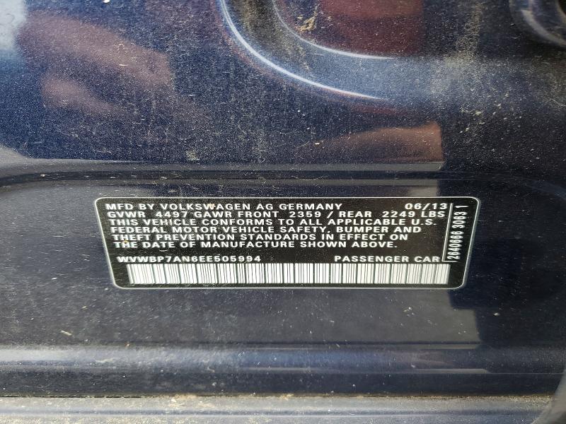 56021406 :رقم المزاد ، WVWBP7AN6EE505994 vin ، 2014 Volkswagen Cc مزاد بيع