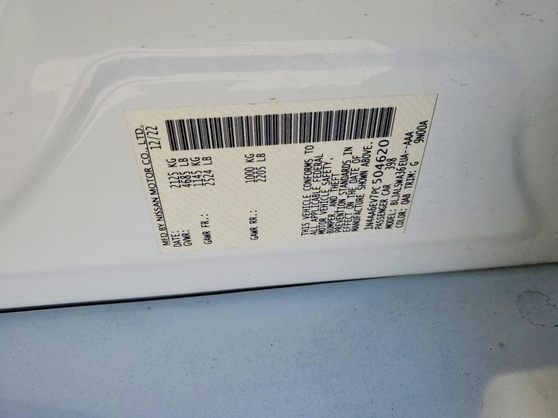 57541756 :رقم المزاد ، 1N4AA6EV7PC504620 vin ، 2023 Nissan Maxima مزاد بيع