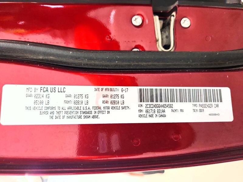 56099656 :رقم المزاد ، 2C3CDXBG6HH654582 vin ، 2017 Dodge Charger مزاد بيع