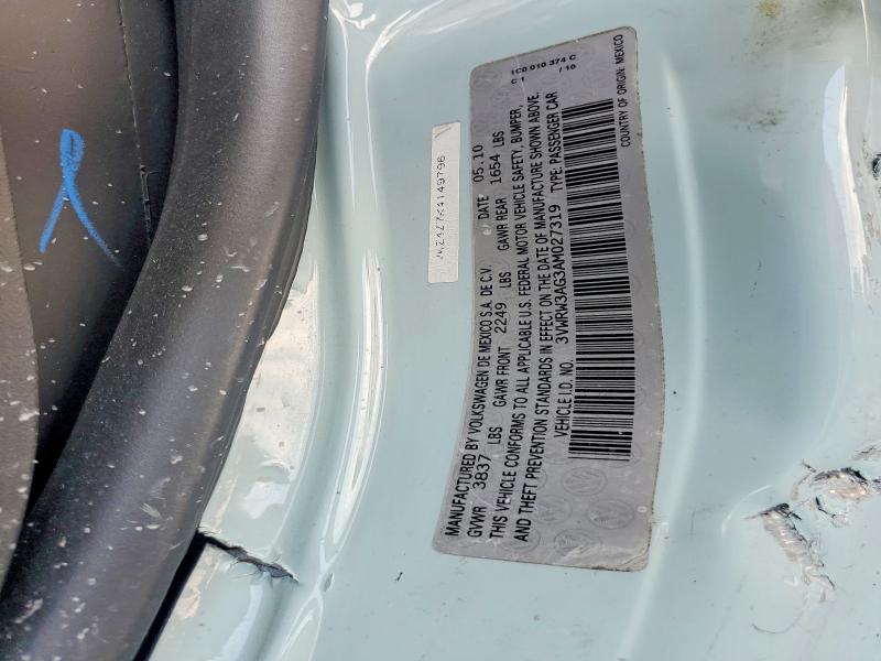 Aukcja sprzedaży 2010 Volkswagen New Beetle, vin: 3VWRW3AG3AM027319, numer aukcji: 76296645
