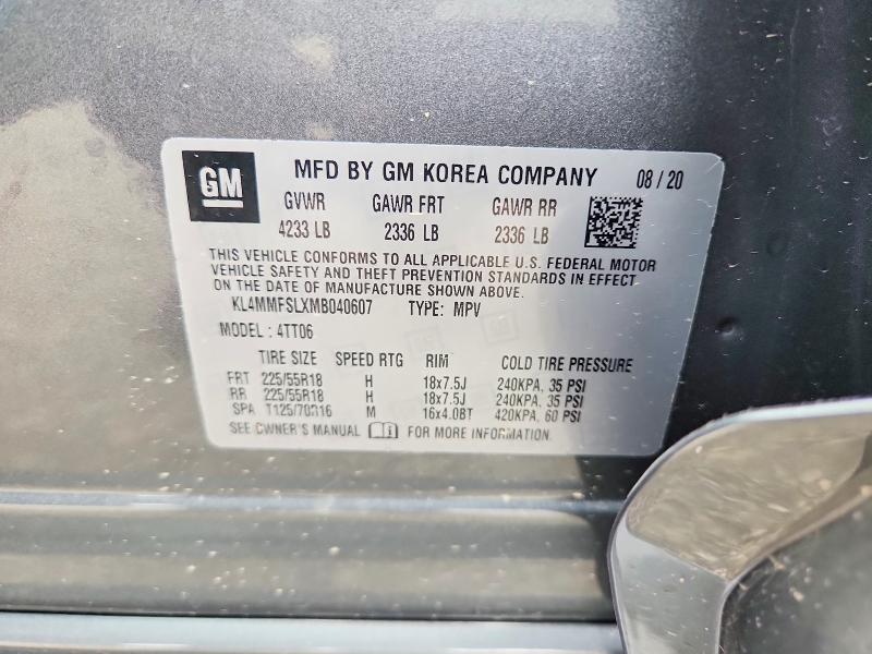 57339286 :رقم المزاد ، KL4MMFSLXMB040607 vin ، 2021 Buick Encore Gx مزاد بيع