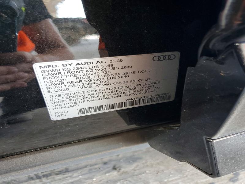 Продаж на аукціоні авто 2025 Audi Q3, vin: WA1EECF31S1086596, номер лоту: 58798116