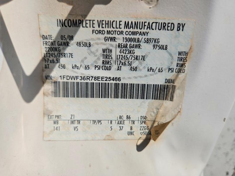 2008 Ford F350 მანქანა იყიდება აუქციონზე, vin: 1FDWF36R78EE25466, აუქციონის ნომერი: 58140846