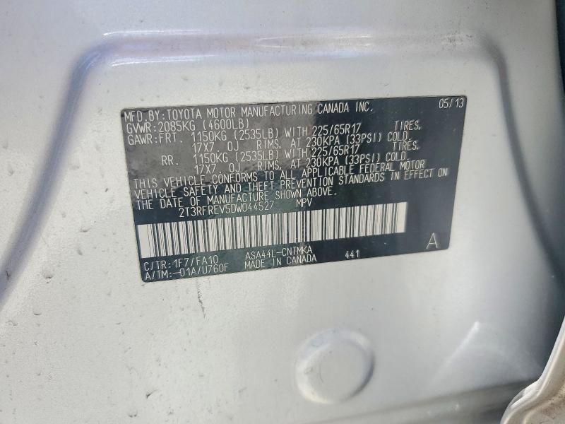 Продаж на аукціоні авто 2013 Toyota Rav4, vin: 2T3RFREV5DW044527, номер лоту: 57514656