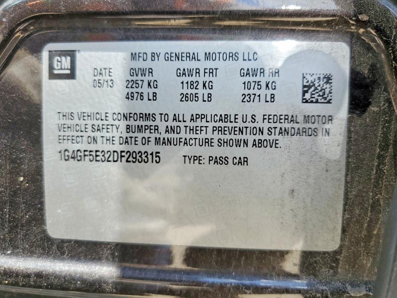 Aukcja sprzedaży 2013 Buick Lacrosse, vin: 1G4GF5E32DF293315, numer aukcji: 56325496