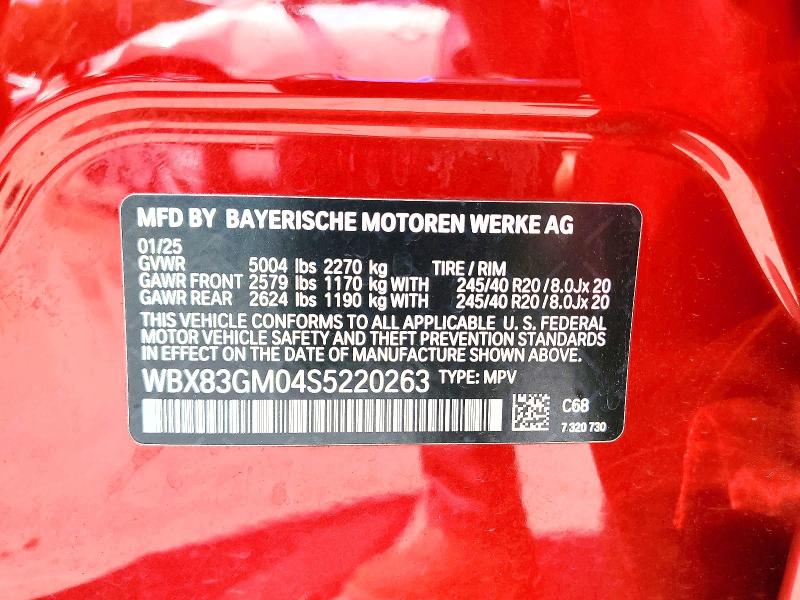 2025 Bmw X2 მანქანა იყიდება აუქციონზე, vin: WBX83GM04S5220263, აუქციონის ნომერი: 58195786