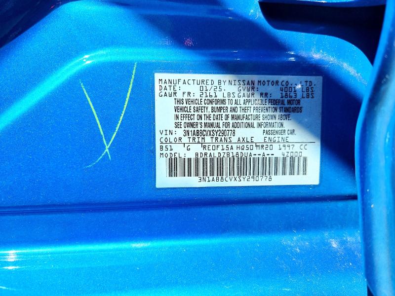Продаж на аукціоні авто 2025 Nissan Sentra, vin: 3N1AB8CVXSY290778, номер лоту: 55710486