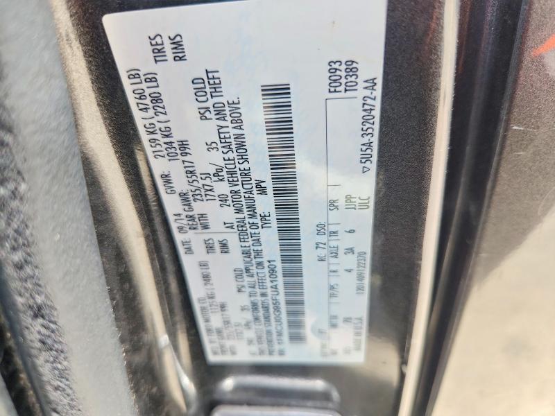 58317436 :رقم المزاد ، 1FMCU0G95FUA10901 vin ، 2015 Ford Escape مزاد بيع