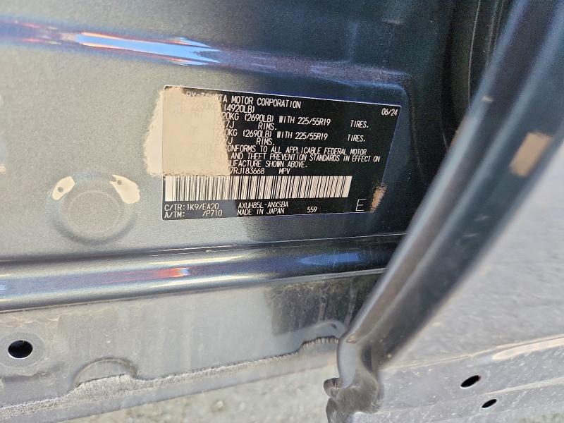 2024 Toyota Venza მანქანა იყიდება აუქციონზე, vin: JTEAAAAH7RJ183668, აუქციონის ნომერი: 55789446