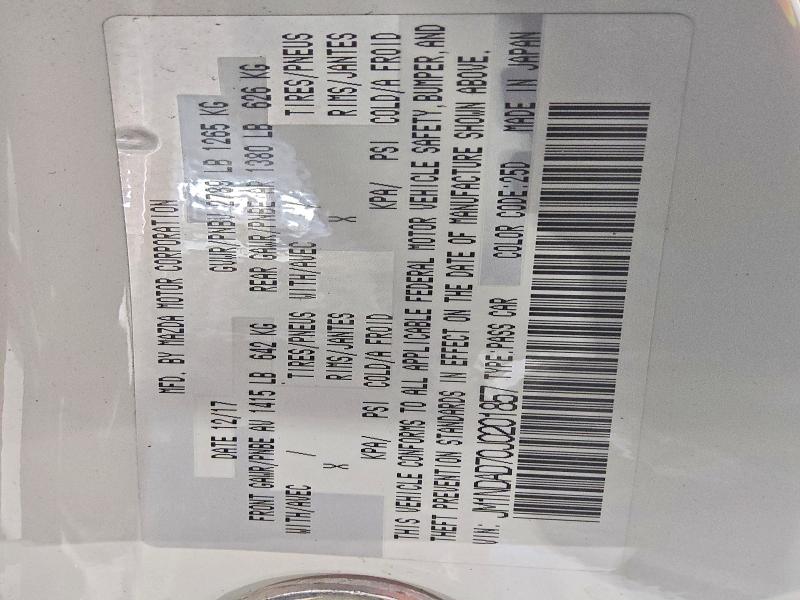 Продаж на аукціоні авто 2018 Mazda Mx-5 Miata, vin: JM1NDAD70J0201857, номер лоту: 57335006
